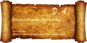 Deutelbaum Arnolda névjegykártya